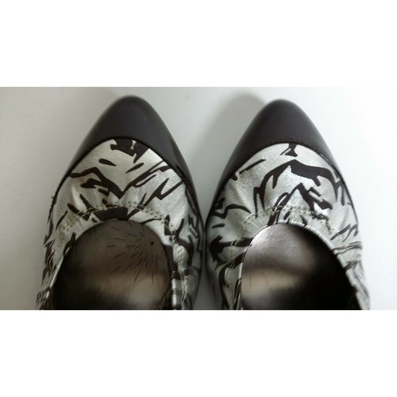 Naughty Monkey Heels 9.5 Brown Silver 3.5" Heel - Picture 7 of 12